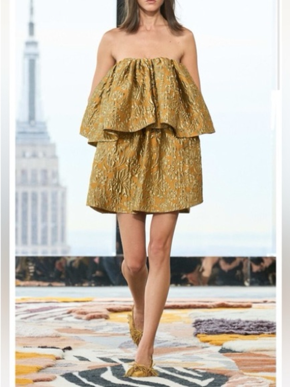 Ulla Johnson Oui Metallic Jacquard Mini Dress